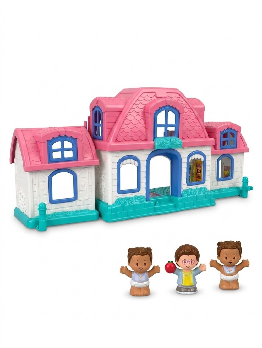 Little People Happy Sounds Home Dollhouse • Tested Working Lot with 3 Figures